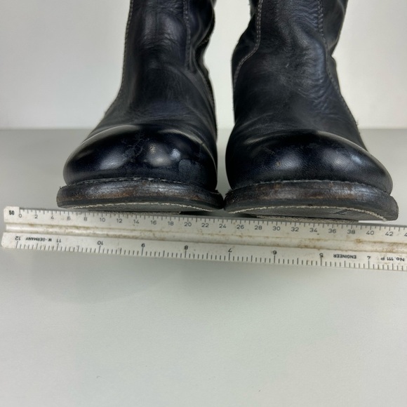 BED STU ANNETTE MOTO COMBAT DISTRESSED MID CALF LEATHER BOOTS SIZE 7 - Picture 4 of 10